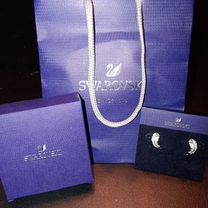 Swarovski Feather Earrings